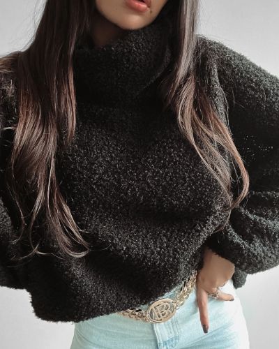 Sweter damski OLAVOGA GERDA czerń - FashionPlace - 1