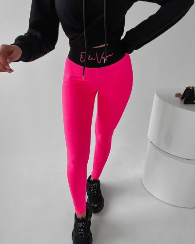 Legginsy damskie OLAVOGA PIA neon róż - FashionPlace - 1