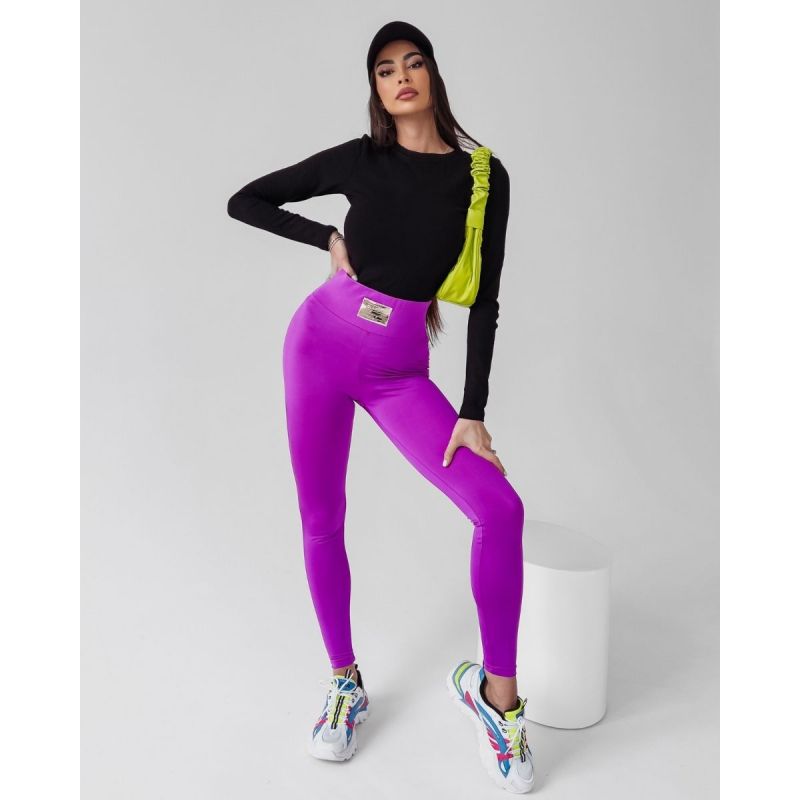 Legginsy damskie OLAVOGA JUDITH fiolet - FashionPlace - 1