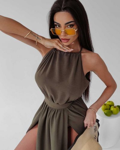 Sukienka damska OLAVOGA GAJA khaki - FashionPlace - 2