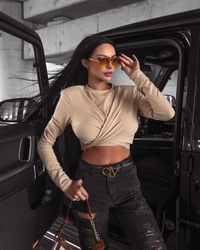 Bluzka damska OLAVOGA Jona 2023 beż - FashionPlace - 2