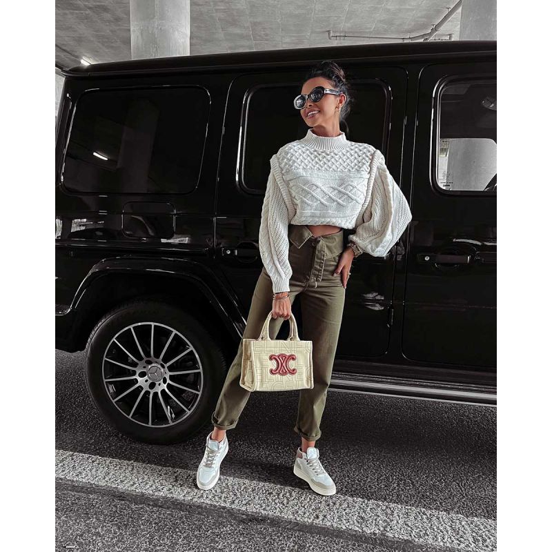 Spodnie damskie OLAVOGA GIOLA 2023 khaki - FashionPlace - 1