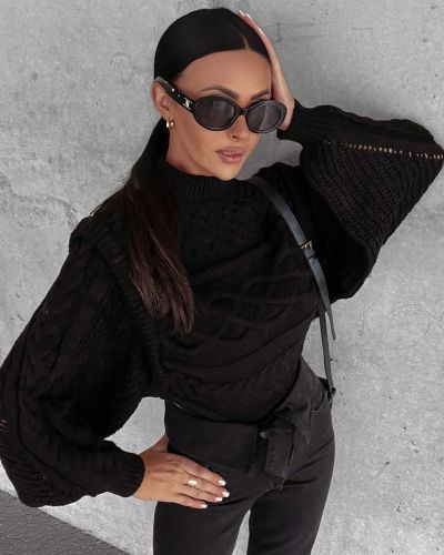 Sweter damski OLAVOGA OSLO 2023 czerń - FashionPlace - 2