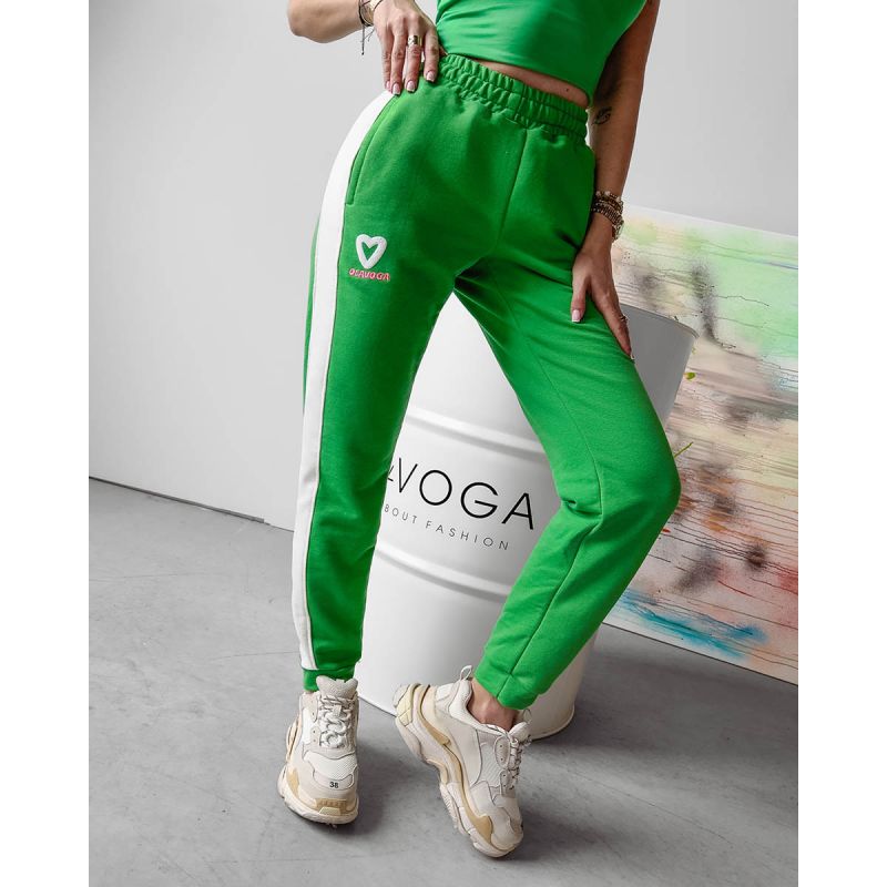 Spodnie damskie OLAVOGA BETIX 2024 zielony - FashionPlace - 1