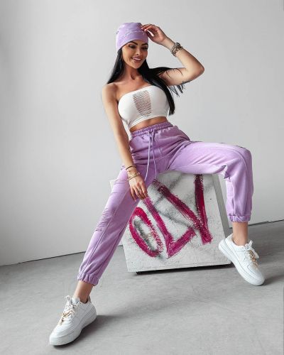 Spodnie damskie OLAVOGA NASTY 2024 lila - FashionPlace - 3