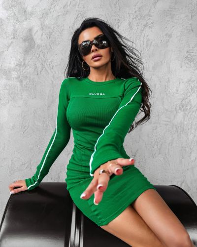 Sukienka damska OLAVOGA ROSALIE 2024 zielony - FashionPlace - 1