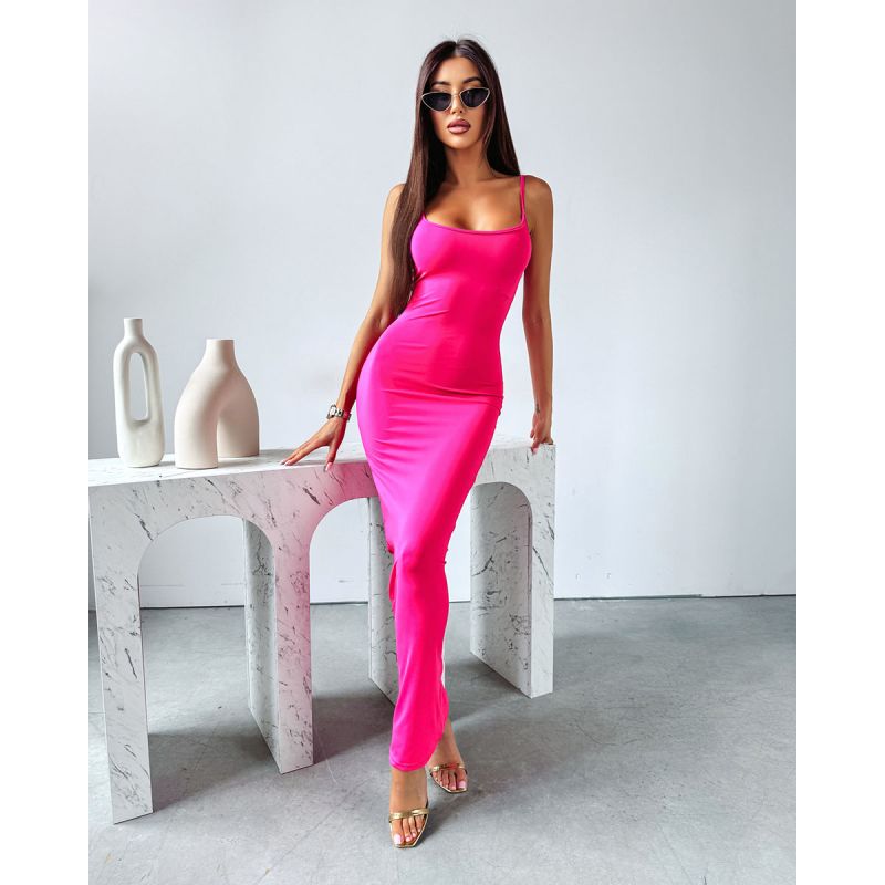 Sukienka damska OLAVOGA MIDNIGHT 2024 amarant - FashionPlace - 1
