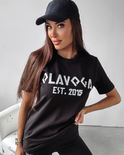 T-shirt damski OLAVOGA GRECOS 2024 czerń - FashionPlace - 1