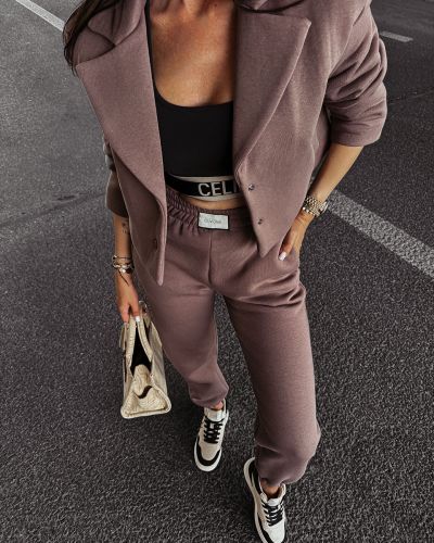 Marynarka damska OLAVOGA MOCHA 2024 kakao - FashionPlace - 5