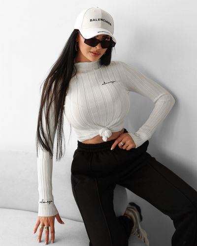 Sweter damski OLAVOGA PIPER 2025 ecru - FashionPlace - 2