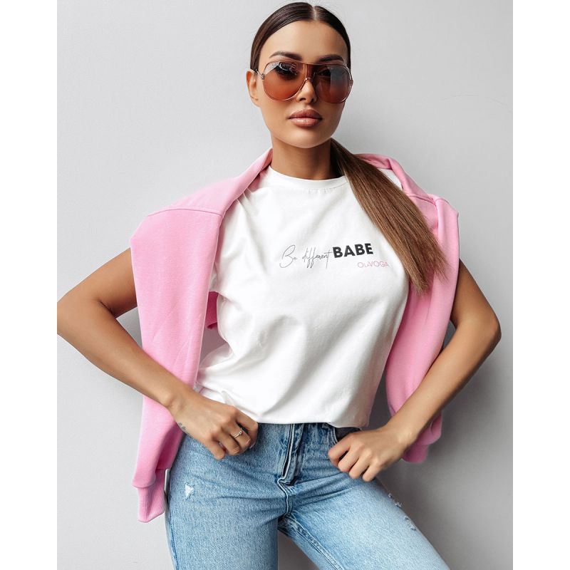 T-shirt damski OLAVOGA PURNITO 2025 ecru - FashionPlace - 1