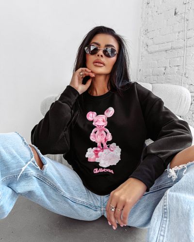 Bluza damska OLAVOGA AZAELA 2025 czerń - FashionPlace - 1