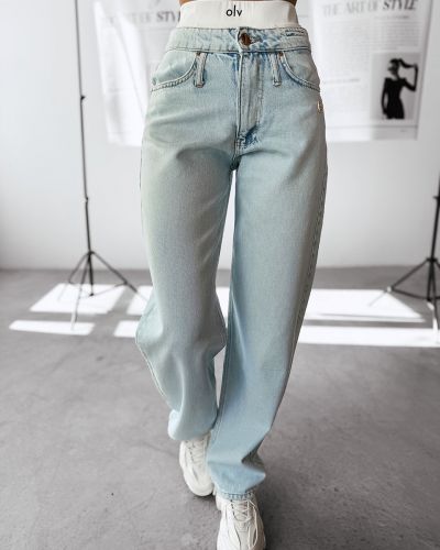 Spodnie jeansowe damskie OLAVOGA VIERY 2025 jasny niebieski - FashionPlace - 2