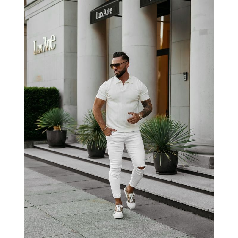 Sweter męski OLAVOGA TERON 2025 ecru - FashionPlace - 1