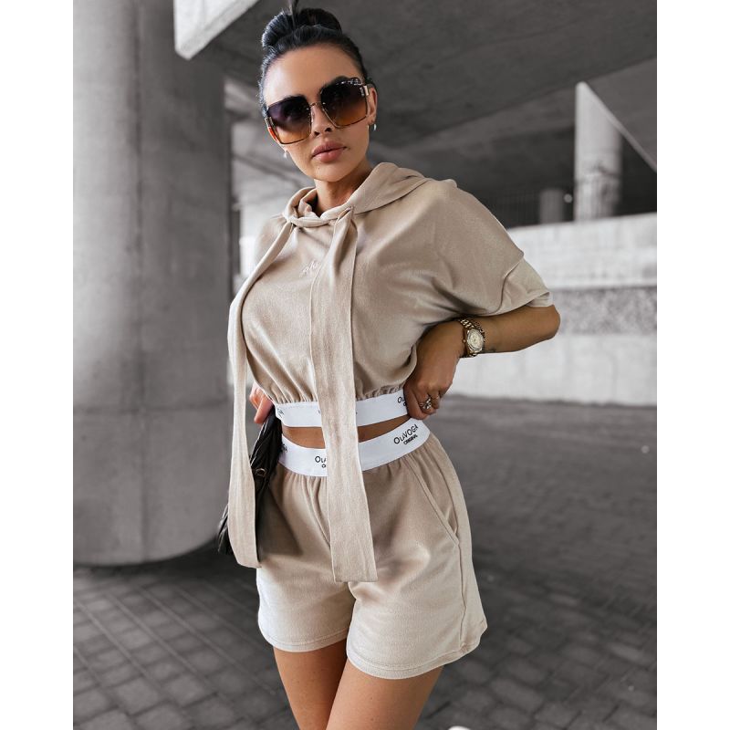 Komplet damski OLAVOGA SIBE 2025 beż - FashionPlace - 1