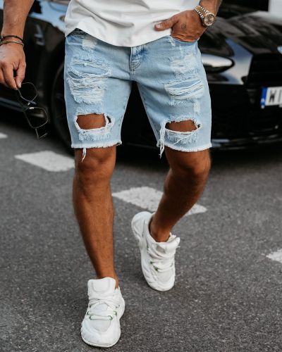 Spodenki jeansowe męskie OLAVOGA TRUEFIT 2025 jeans - FashionPlace - 2