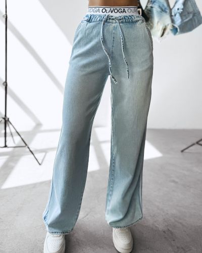 Spodnie jeansowe damskie OLAVOGA MIAGE 2025 niebieskie - FashionPlace - 2