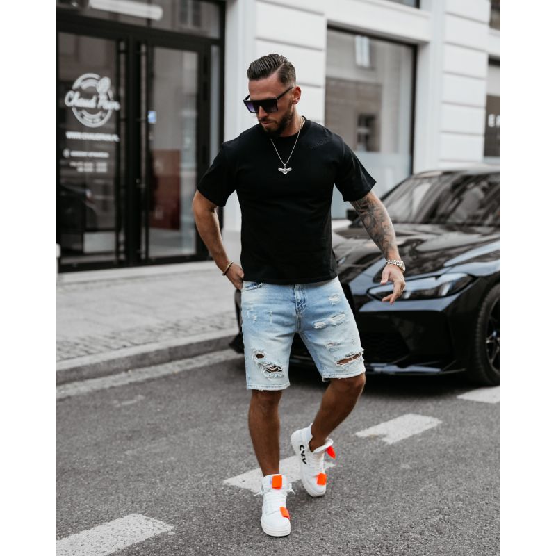 T-shirt męski OLAVOGA SHADOW LUXE 2025 czerń - FashionPlace - 1