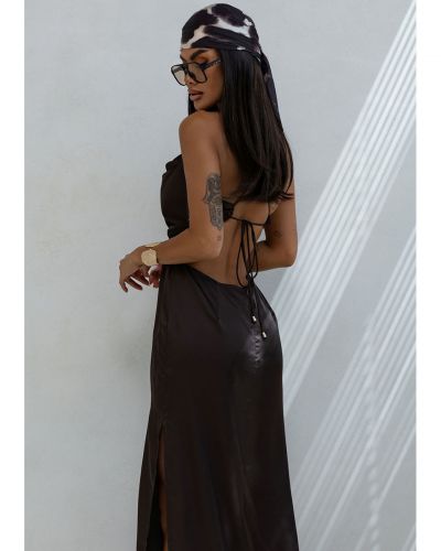 Sukienka damska OLAVOGA OBSIDIAN 2025 brąz - FashionPlace - 4