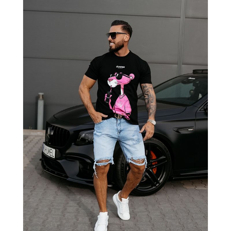 Spodenki jeansowe męskie OLAVOGA CANYON 2025 niebieskie - FashionPlace - 1