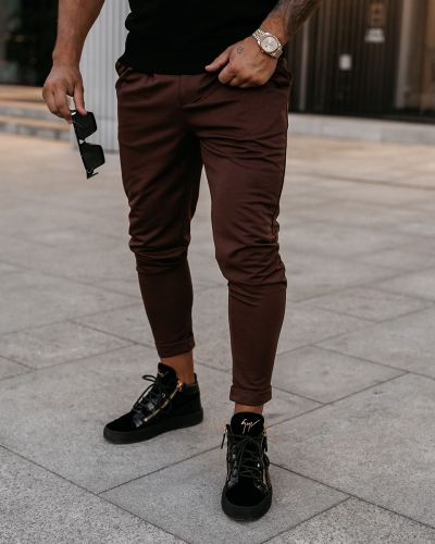 Spodnie męskie OLAVOGA ARIALIERY 2025 brąz - FashionPlace - 1