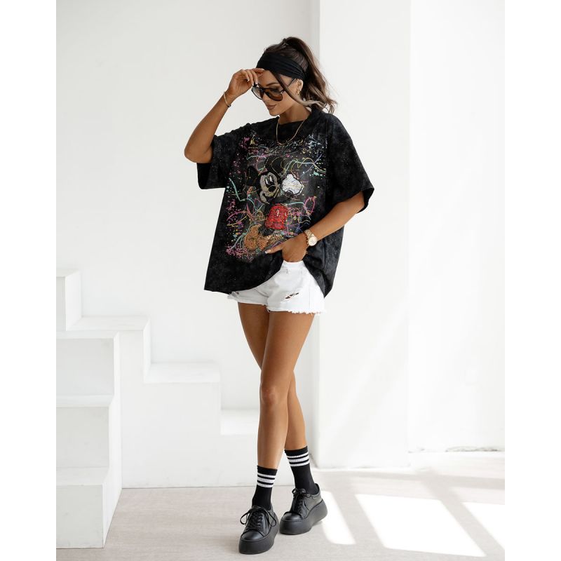T-shirt damski OLAVOGA BASS 2025 czerń - FashionPlace - 1