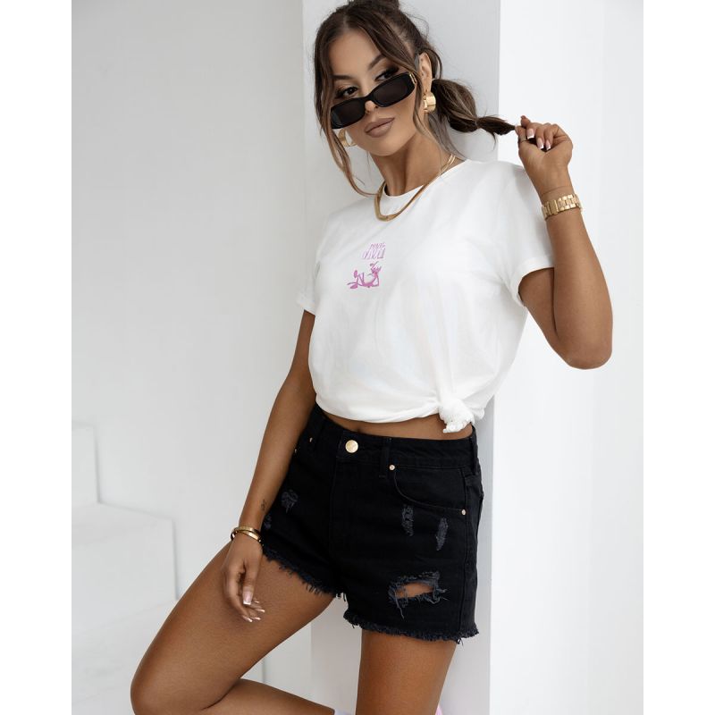 T-shirt damski OLAVOGA PORT 2025 ecru - FashionPlace - 1