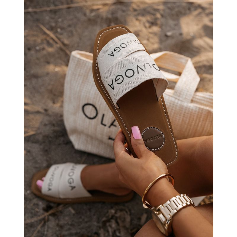 Klapki OLAVOGA EARTH 2024 beż - FashionPlace - 1