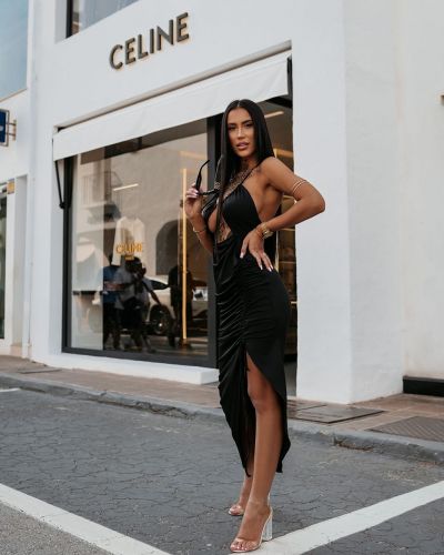 Sukienka damska OLAVOGA JOWISZ 2025 czerń - FashionPlace - 1