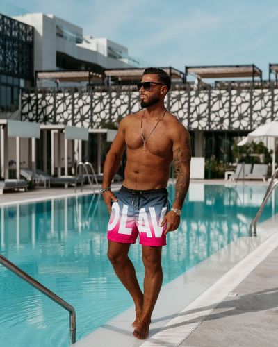 Kąpielówki męskie OLAVOGA ACTIVITY 2025 neon róż - FashionPlace - 3