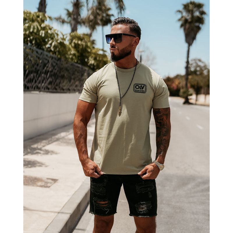 T-shirt męski OLAVOGA ESKAL 2025 olive - FashionPlace - 1