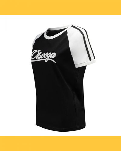 T-shirt damski OLAVOGA BOLD&BASIC 2025 czarny-ecru - FashionPlace - 5