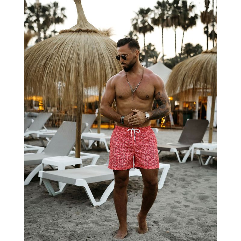 Kąpielówki męskie OLAVOGA COOLER 2025 neon pomarańcz - FashionPlace - 1