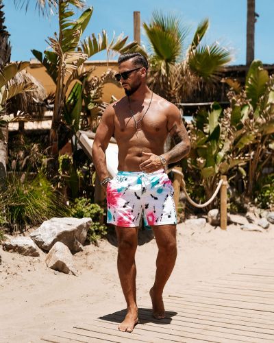 Kąpielówki męskie OLAVOGA FUNKY 2025 białe - FashionPlace - 2