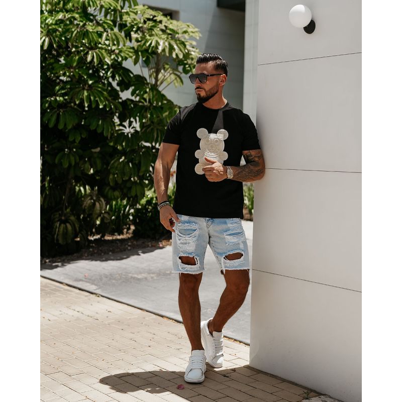 T-shirt męski OLAVOGA SAINZ 2025 czerń - FashionPlace - 1