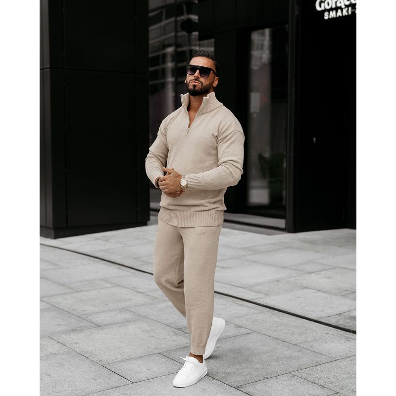 Komplet męski OLAVOGA OLLAN 2025 beż - FashionPlace - 1