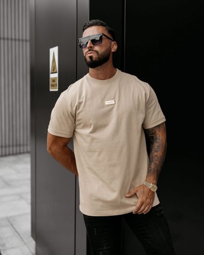 T-shirt męski OLAVOGA GOLDEN 2025 beż - FashionPlace - 2