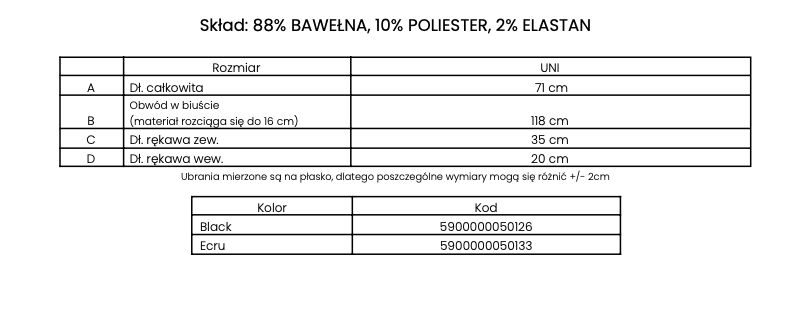 T-shirt damski OLAVOGA FOREST MOSS 2025 czerń