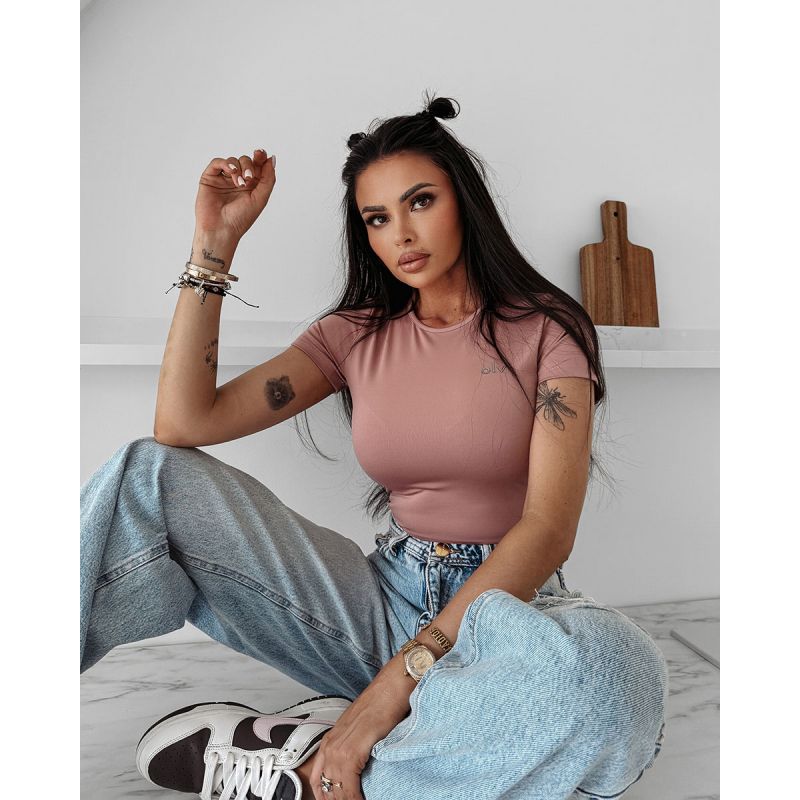 T-shirt damski OLAVOGA BASIC MUSE 2025 redwood - FashionPlace - 1