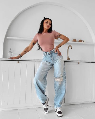 T-shirt damski OLAVOGA BASIC MUSE 2025 redwood - FashionPlace - 2
