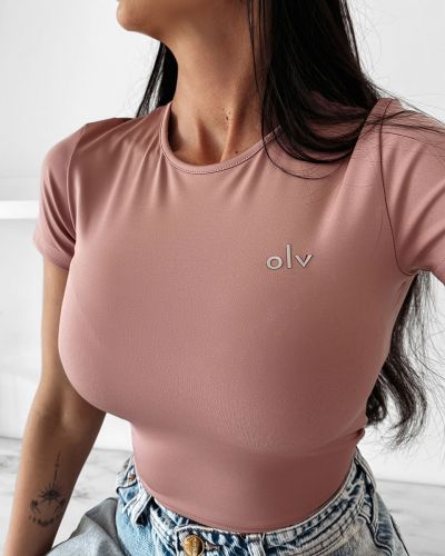 T-shirt damski OLAVOGA BASIC MUSE 2025 redwood - FashionPlace - 4