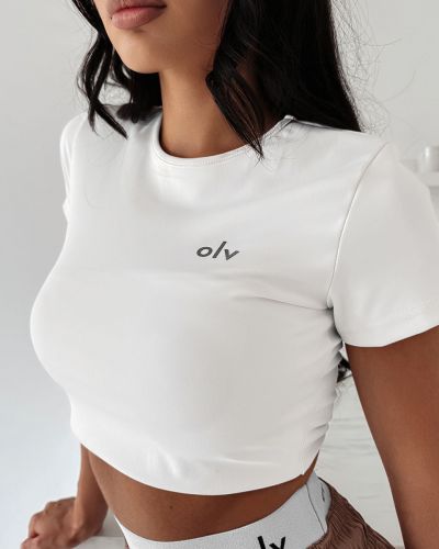 T-shirt damski OLAVOGA BASIC MUSE 2025 ecru - FashionPlace - 2