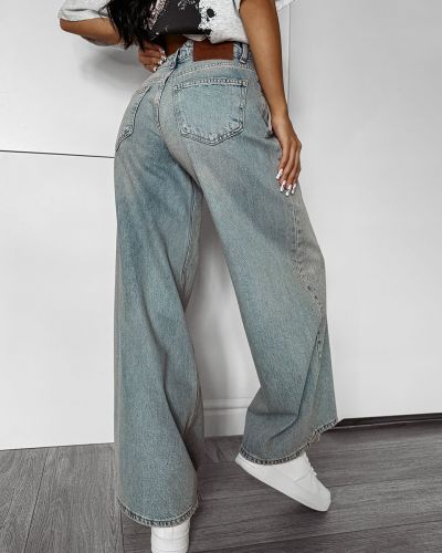 Spodnie damskie OLAVOGA FASOLITA 2025 niebieskie - FashionPlace - 2