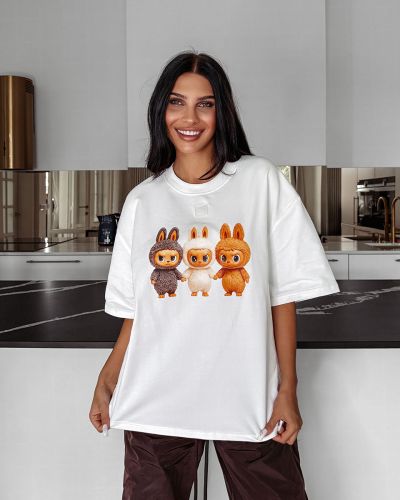 T-shirt damski OLAVOGA HEART SIDE 2025 ecru - FashionPlace - 2