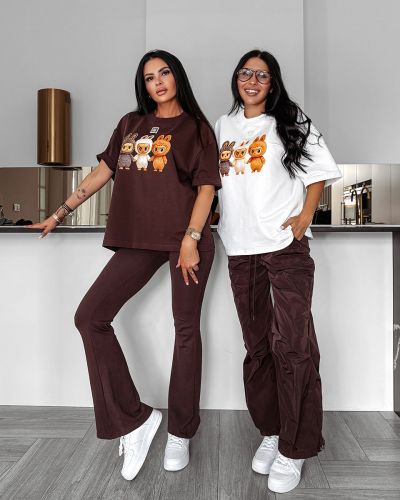 T-shirt damski OLAVOGA HEART SIDE 2025 ecru - FashionPlace - 3
