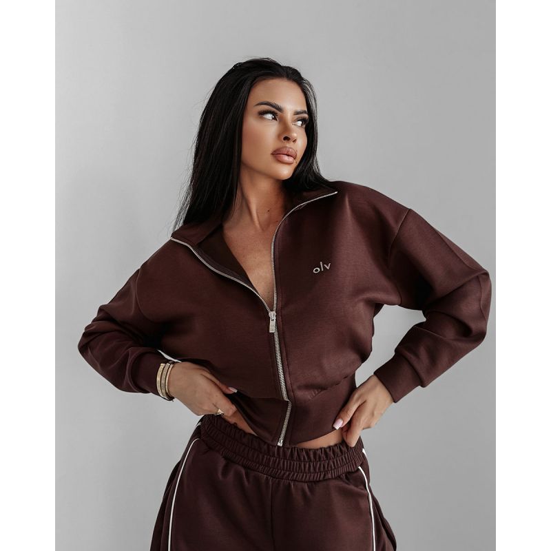 Bluza damska OLAVOGA SILENT STORM 2025 brąz - FashionPlace - 1