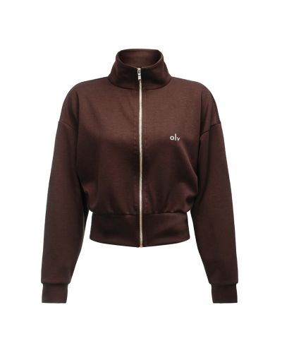 Bluza damska OLAVOGA SILENT STORM 2025 brąz - FashionPlace - 4