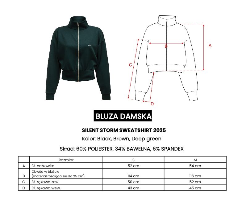 Bluza damska OLAVOGA SILENT STORM 2025 czerń