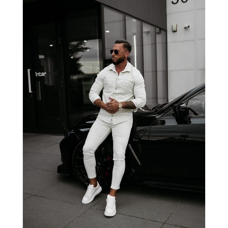 Koszula męska OLAVOGA GIACCA 2025 jasny beż - FashionPlace - 2