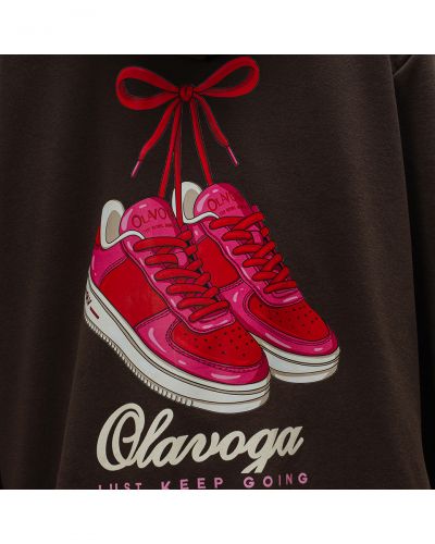 Bluza damska OLAVOGA FLINT 2025 brąz - FashionPlace - 4